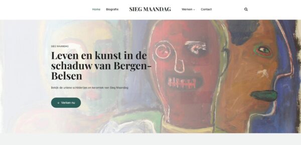 Screenshot website Sieg Maandag - Startpagina.